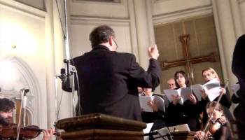 Il Coro Luterano di Napoli durante la prima esecuzione della Cantata Luterana